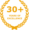 30+ YEARS OF EXCELLENCE